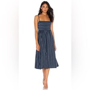 BCBGMAXAZRIA Twist-Back Striped Midi Dress woman’s medium